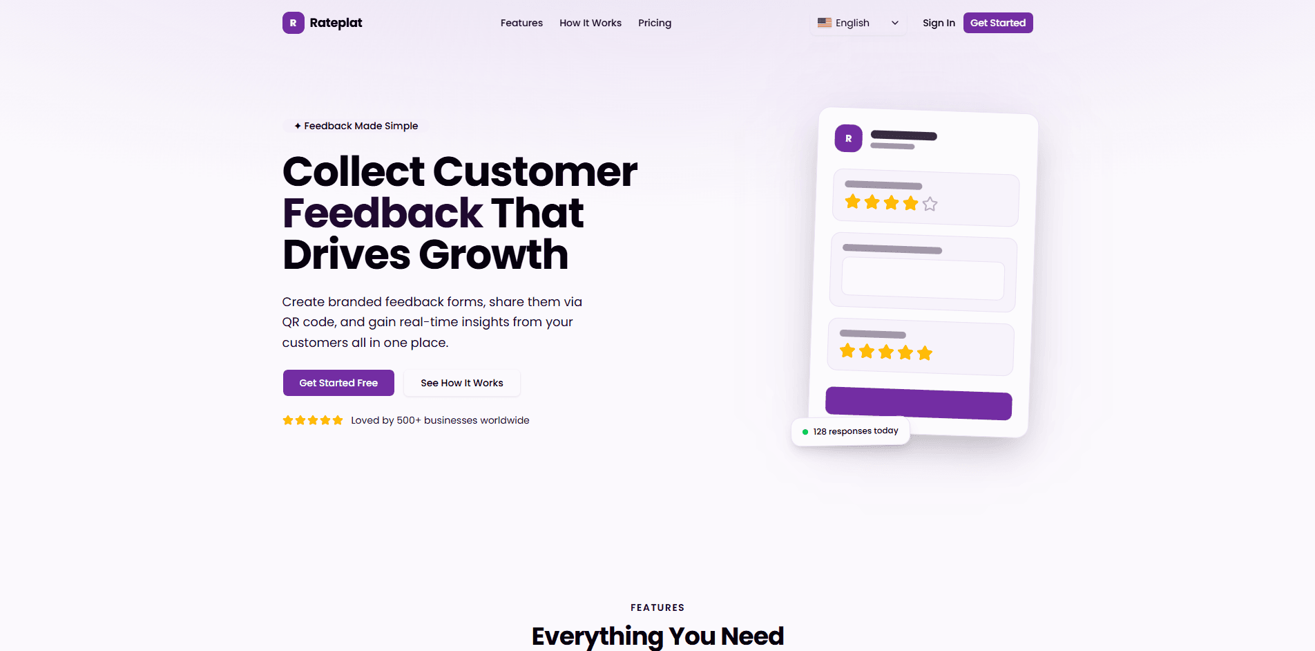 Rateplat project preview